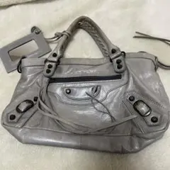 【激レア】BALENCIAGA ザ ファースト 2way グレー バッグ シティ