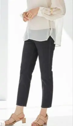 B-Three夏デニムクロップドパンツ　サイズ36