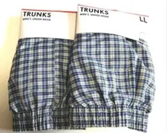 メンズシンプルトランクス2枚セット 定番チェック柄 LLサイズ