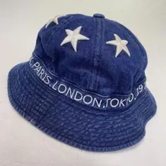デニム刺繍バケットハット