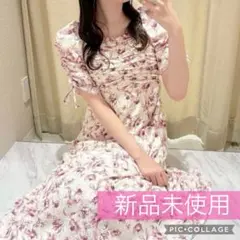 新品未使用【evelyn】オリジナル花柄ロングOP