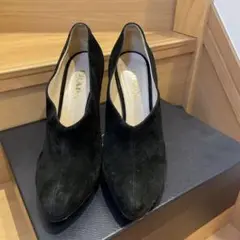 PRADA 靴 黒 スエードブーツ36 ショートブーツ 美品 11cm プラダ
