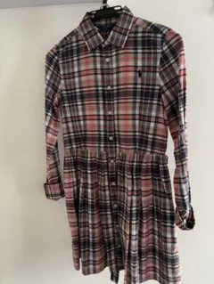 POLO RALPH LAUREN チェック柄長袖ワンピース M