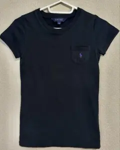 【ポロラルフローレン】Tシャツ 女の子 黒 140 ブラック