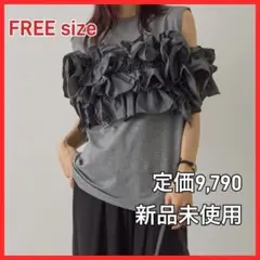Frene ナイロンフリルドッキングビスチェPO/グレー