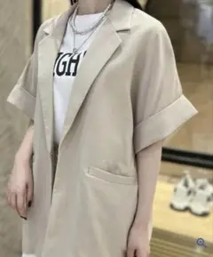male't me't SELECT タンブラーオックスハーフスリーブジャケット