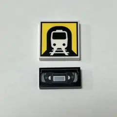 LEGO プリントタイル 地下鉄 電車 ビデオテープ