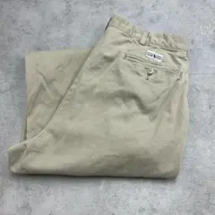 ポロチノ ポロバイラルフローレン 2タック ボトムス チノパン 古着 ベージュ