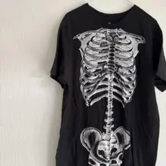 古着 骨Tシャツ トレンド 黒 骨
