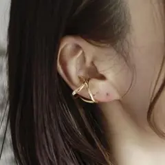 定価3,520円 AJIRO ACCESORY イヤーカフ ゴールド