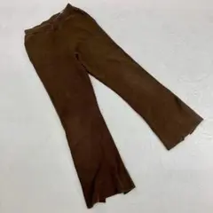 FREAK'S STORE ニットパンツ ウエストゴム ブラウン フレア 美脚