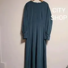 シティショップ CITY SHOP ロングワンピース 長袖 マキシ丈 日本製