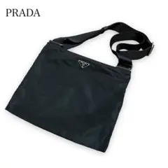 PRADA プラダ ショルダーバッグ サコッシュ ナイロン 三角プレート 黒