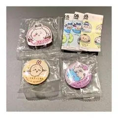 ビッくらポン！ くら寿司　缶バッチ　モモンガ、うさぎ、ちいかわ＆カブトム