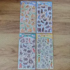 ZOOm in Animals ズームインアニマル シール ステッカー 4点