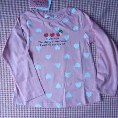 新品　CUTE FRAISE ピンク ハート柄　長袖 Tシャツ 　110㎝