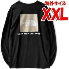ノースフェイス ロンT 長袖Tシャツ 海外XXL 日本4L相当 黒 新品 glv
