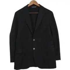 【極美品】SHIPS カシミヤ混アンコンテーラードジャケット ブレザー 黒46