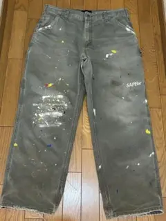 SAPEUR ペインターパンツ グレー