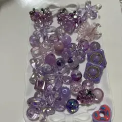 紫色のビーズ約50個セット