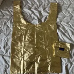 BAGGU メタリック ゴールドエコバッグ