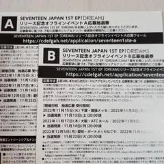 SEVENTEEN リリース記念オフラインイベント応募シリアルナンバー