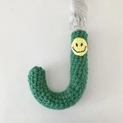 ハンドメイド　傘のグリップカバー　緑