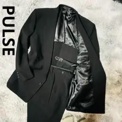【セール品】 PULSE ブラックフォーマル ダブルブレストスーツ Lサイズ