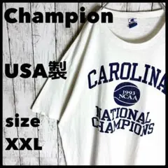 00s Championチャンピオン USA製 tシャツ XXL カレッジ▲