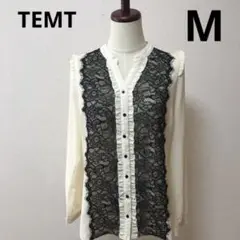 nc7 レディース 長袖 ブラウス トップス 秋 レース 刺繍 M L
