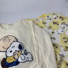 男の子　女の子　長袖　トップス　カットソー　PEANUTS スヌーピー　95