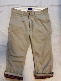 BEAMS ベージュ クロップドパンツ