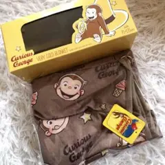 おさるのジョージ　冷感ブランケット　ベリーコールドブランケット　ブラウン