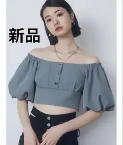 EMODA トップス ボックスEボタントップ 新品