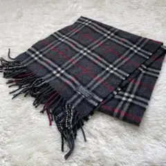 【極美品】　バーバリー　マフラー　ノバチェック　カシミヤ ブラック　人気色