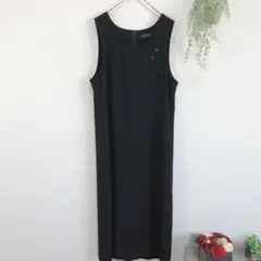 美品 LEMEAL ノースリーブワンピース ロング丈 ベーシック シンプル L