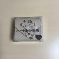 VIS ハートカットミニ財布 ピンク