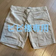 BATONER ベージュ ストライプ ショートパンツ