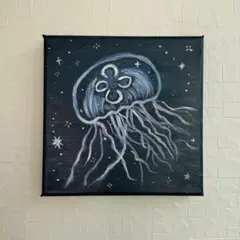 キャンバスアート　海月　アクリル画