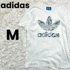 adidas　アディダス　トレフォイルロゴ　Tシャツ　ホワイト　M