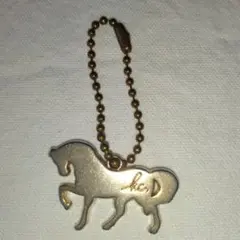 ボールチェーンホースHORSE馬Keyホルダー【金色】