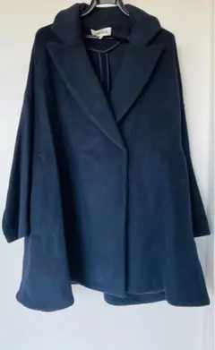 ENFOLD Aラインウールコート ネイビー