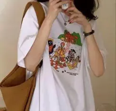 【XLサイズ】マクドナルドキャラクターTシャツ　レトロ　オーバーサイズ　②