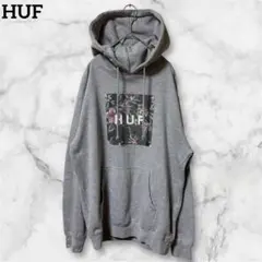 HUF Blossom Box Logo Hoodie グレー　Sサイズ