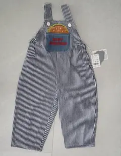 【新品】futafuta ストライプオーバーオール 80