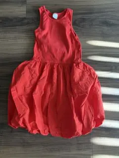 ZARA 赤 ノースリーブバルーンワンピース 152cm