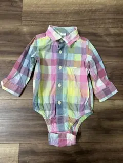 GAP チェック柄ロンパース マルチカラー　70㎝　6-12ヶ月