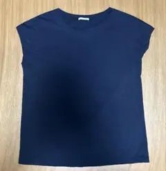 【美品】GU Tシャツ　ネイビー　ノースリーブ M