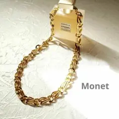 Monet ゴールド チェーンネックレス 大振り 50cm