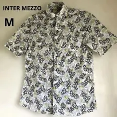 INTERMEZZO 総柄　ボタニカル半袖シャツ